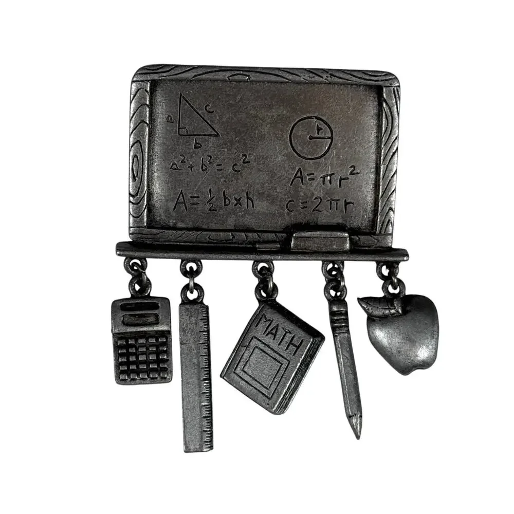 JJ Jonette School Charms Teacher Brooch Pin Jewelry